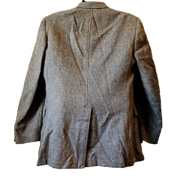 Austin Reed Vintage Tweed Wool Sport Coat Gray Barleycorn Fleck 42 44 Regent St - Picture 6 of 16